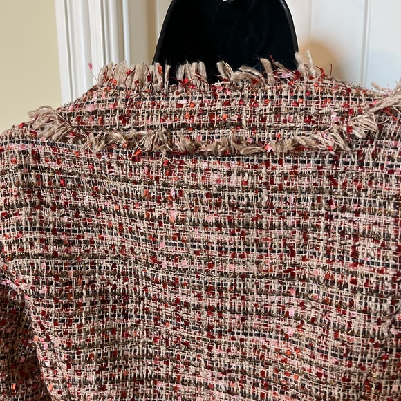 5040-MTT Two Piece  Womens Multi Color Tweed Button Front Jacket & Skirt Sz XS - Picture 7 of 14